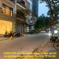 CHÍNH CHỦ cần bán nhanh nhà vị trí đẹp- giá tốt tại phường Quan Hoa quận Cầu Giấy, TP Hà Nội