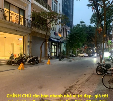 CHÍNH CHỦ cần bán nhanh nhà vị trí đẹp- giá tốt tại phường Quan Hoa quận Cầu Giấy, TP Hà Nội