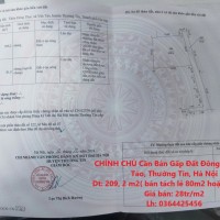 CHÍNH CHỦ Cần Bán Gấp Đất Đông Thai, Vân Tảo, Thường Tín, Hà Nội