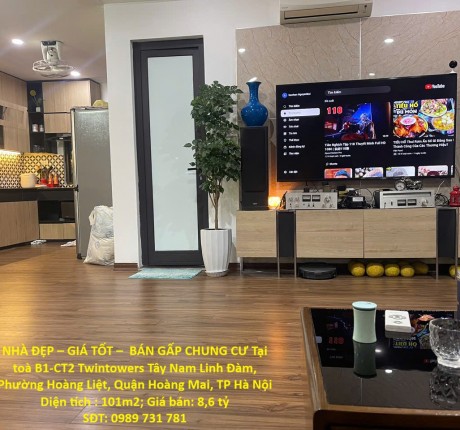 NHÀ ĐẸP – GIÁ TỐT – BÁN GẤP CHUNG CƯ Tại phường Hoàng Liệt, Hoàng Mai, HN