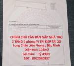 CHÍNH CHỦ CẦN BÁN GẤP NHÀ TRỌ 2 TẦNG 9 phòng VỊ TRÍ ĐẸP TẠI Xã Long Châu ,Yên Phong , Bắc Ninh