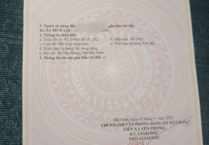 CHÍNH CHỦ CẦN BÁN GẤP NHÀ TRỌ 2 TẦNG 9 phòng VỊ TRÍ ĐẸP TẠI Xã Long Châu ,Yên Phong , Bắc Ninh