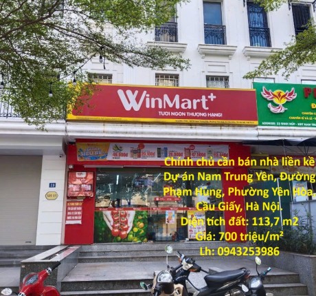 Chính chủ cần bán nhà liền kề khu đô thị Nam Trung Yên, phường Yên Hòa, quận Cầu Giấy, Hà Nội