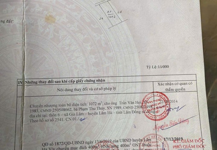 HOT ĐẤT ĐẸP- GIÁ TỐT CHÍNH CHỦ CẦN BÁN NHANH LÔ ĐẤT TIỀM NĂNG ĐẦU TƯ SINH LỜI huyện Lâm Hà, Lâm Đồng