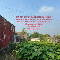 ĐẤT  ĐẸP- GIÁ TỐT- CẦN BÁN NHANH LÔ ĐẤT tại Xã Bình Mỹ, huyện Củ Chi