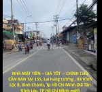 NHÀ MẶT TIỀN – GIÁ TỐT  – CHÍNH CHỦ CẦN BÁN TẠI 155, Lai hung cường , Xã Vĩnh Lộc B, Bình Chánh