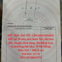 ĐẤT ĐẸP- GIÁ TỐT- CẦN BÁN NHANH ĐẤT tại Xã Hoà Bắc, Hoà Vang, Đà Nẵng