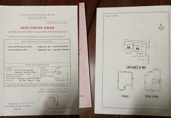 NHÀ ĐẸP – GIÁ TỐT – CHÍNH CHỦ CẦN  BÁN GẤP Căn Hộ 675 NK Tại 675, Nguyễn Kiệm, P. 9, Q.Phú Nhuận, HCM