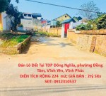 SIÊU ĐẸP MỚI - GIÁ ƯU ĐÃI- Bán Lô Đất Tại TDP Đông Nghĩa, phường Đồng Tâm, Vĩnh Yên, Vĩnh Phúc