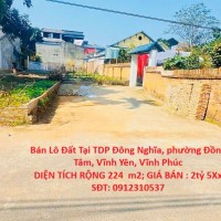SIÊU ĐẸP MỚI - GIÁ ƯU ĐÃI- Bán Lô Đất Tại TDP Đông Nghĩa, phường Đồng Tâm, Vĩnh Yên, Vĩnh Phúc