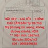 ĐẤT ĐẸP – GIÁ TỐT  – CHÍNH CHỦ CẦN BÁN Tại Xã Thái Mỹ (đường bờ ruộng, không đường chính), HCM