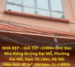NHÀ ĐẸP – GIÁ TỐT –CHÍNH CHỦ Bán Nhà Riêng Đường Đại Mỗ, Phường Đại Mỗ, Nam Từ Liêm, Hà Nội