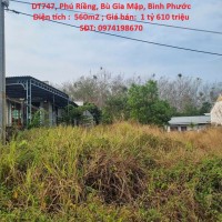 ĐẤT ĐẸP- GIÁ TỐT- CẦN BÁN NHANH ĐẤT Tại Đường DT747, Phú Riềng, Bù Gia Mập, Bình Phước