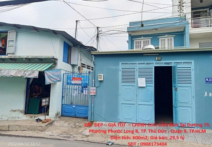 ĐẤT ĐẸP – GIÁ TỐT  – CHÍNH CHỦ CẦN BÁN Tại Đường 79, Phường Phước Long B, TP. Thủ Đức - Quận 9, TP.HCM