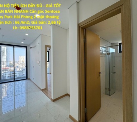 CĂN HỘ TIỆN ÍCH ĐẦY ĐỦ - GIÁ TỐT CẦN BÁN NHANH Căn góc Sentosa Sky Park Hải Phòng 2 mặt thoáng
