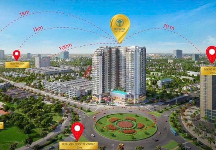 CĂN HỘ TIỆN ÍCH ĐẦY ĐỦ - GIÁ TỐT CẦN BÁN NHANH Căn góc Sentosa Sky Park Hải Phòng 2 mặt thoáng