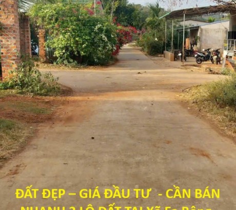 ĐẤT ĐẸP – GIÁ ĐẦU TƯ - CẦN BÁN NHANH 2 LÔ ĐẤT TẠI Xã Ea Bông, Huyện Krông Ana, Tỉnh Đắk Lắk