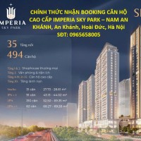 CHÍNH THỨC NHẬN BOOKING CĂN HỘ CAO CẤP IMPERIA SKY PARK – NAM AN KHÁNH, An Khánh, Hoài Đức, Hà Nội