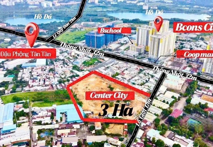 CHỈ 150 TR SỞ HỮU THÁP ĐÔI BCONS CENTER CITY đ.Thống Nhất P. Đông Hòa- PHỒN HOA CHUẨN MỰC THƯỢNG LƯU