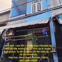 NHÀ ĐẸP – GIÁ TỐT  – CHÍNH CHỦ CẦN BÁN Tại A9/16/10B, Đường 1A, Xã Vĩnh Lộc B, Huyện Bình Chánh