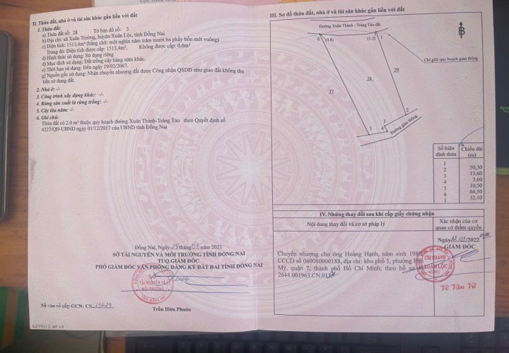 CHÍNH CHỦ BÁN 3 LÔ ĐẤT LIỀN KỀ Mặt Tiền Đường Xuân Thành - Trảng Táo - Xuân Trường - Xuân Lộc - Đồng Nai