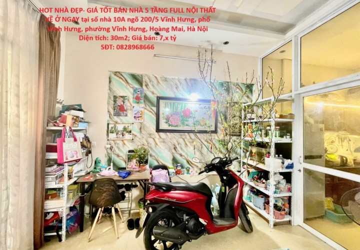 HOT NHÀ ĐẸP- GIÁ TỐT BÁN NHÀ 5 TẦNG FULL NỘI THẤT VỀ Ở NGAY tại quận Hoàng Mai ,TP Hà Nội