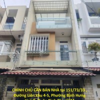 CHÍNH CHỦ CẦN BÁN NHÀ tại 151/73/33 , Đường Liên khu 4-5, Phường Bình Hưng Hoà B, Quận Bình Tân, HCM
