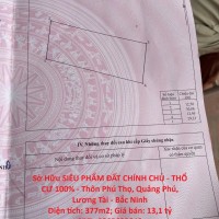 Sở Hữu SIÊU PHẨM ĐẤT CHÍNH CHỦ - THỔ CƯ 100% - Thôn Phú Thọ, Quảng Phú, Lương Tài - Bắc Ninh