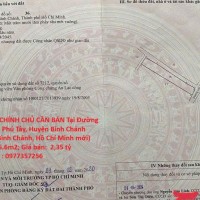 ĐẤT ĐẸP – GIÁ TỐT  – CHÍNH CHỦ CẦN BÁN Tại Đường An Phú Tây, Xã An Phú Tây, Huyện Bình Chánh