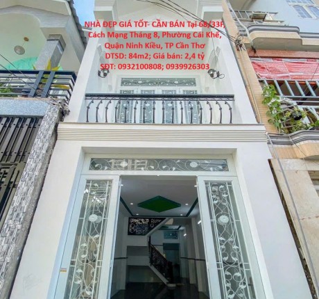 NHÀ ĐẸP GIÁ TỐT- CẦN BÁN Tại Phường Cái Khế, Ninh Kiều, Cần Thơ