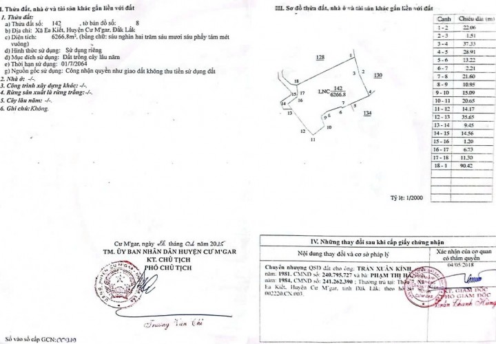 HOT HOT – CHÍNH CHỦ CẦN BÁN LÔ ĐẤT ĐẸP TẠI EAKIET CƯ M'GAR Đăk Lăk