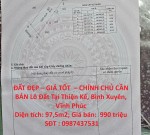 ĐẤT ĐẸP – GIÁ TỐT  – CHÍNH CHỦ CẦN BÁN Lô Đất Tại Thiện Kế, Bình Xuyên, Vĩnh Phúc