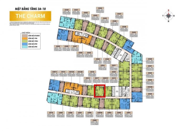 BÁN CĂN HỘ CH0617 – 1PN+ | TÒA THE CHARM – CHARMORA CITY NHA TRANG, Khánh Hoà