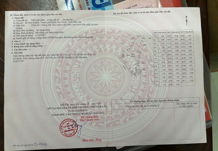 Đất Đẹp - Giá Tốt Chính Chủ  Bán Xã Hoà Khánh Tp Buôn Ma Thuột Đăk Lak