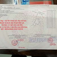 Đất Đẹp - Giá Tốt Chính Chủ  Bán Xã Hoà Khánh Tp Buôn Ma Thuột Đăk Lak