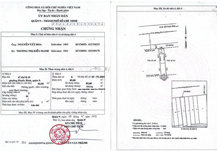 ĐẤT ĐẸP – GIÁ TỐT – CHÍNH CHỦ CẦN BÁN ĐẤT TẠI Phường Phước Bình Quận 9, HCM