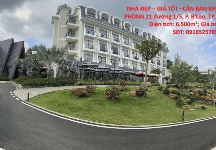 NHÀ ĐẸP – GIÁ TỐT –CẦN BÁN KHÁCH SẠN 3 SAO 40 PHÒNG 21 đường 1/5, P. B'Lao, TP. Bảo Lộc, Lâm Đồng