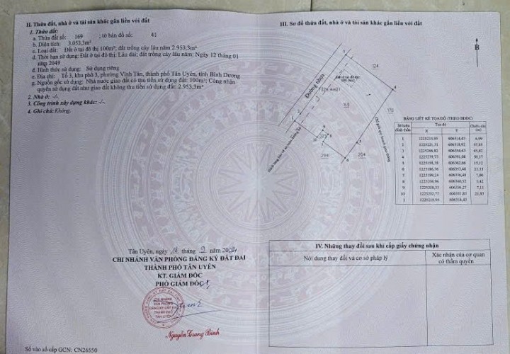 ĐẤT ĐẸP – GIÁ TỐT  – CHÍNH CHỦ CẦN BÁN GẤP tại Xã Vĩnh Tân, Thị xã Tân Uyên, Bình Dương