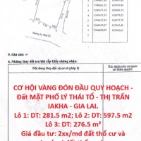 CƠ HỘI VÀNG ĐÓN ĐẦU QUY HOẠCH - Đất MẶT PHỐ LÝ THÁI TỔ - THỊ TRẤN IAKHA - GIA LAI.