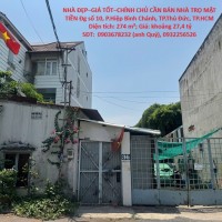 NHÀ ĐẸP–GIÁ TỐT–CHÍNH CHỦ CẦN BÁN NHÀ TRỌ MẶT TIỀN Đg số 10, P.Hiệp Bình Chánh, TP.Thủ Đức, TP.HCM
