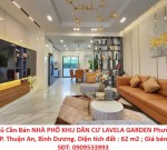 BÁN NHÀ PHỐ KHU DÂN CƯ LAVELA GARDEN PHƯỜNG AN PHÚ, TP.HCM (phường bình chuẩn, bình dương)