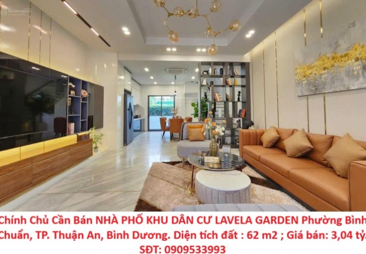 BÁN NHÀ PHỐ KHU DÂN CƯ LAVELA GARDEN PHƯỜNG AN PHÚ, TP.HCM (phường bình chuẩn, bình dương)