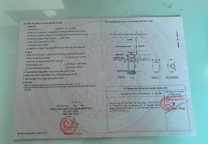 CHÍNH CHỦ CẦN BÁN NHANH LÔ ĐẤT TẶNG  KÈM NHÀ CẤP 4 tại quận Bình Tân, TP HCM