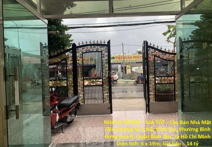 NHÀ VỊ TRÍ ĐẸP - GIÁ TỐT - Cần Bán Nhà Mặt Tiền Đường số 1 Kdc Vĩnh Lộc, Bình Tân, Tp Hồ Chí Minh