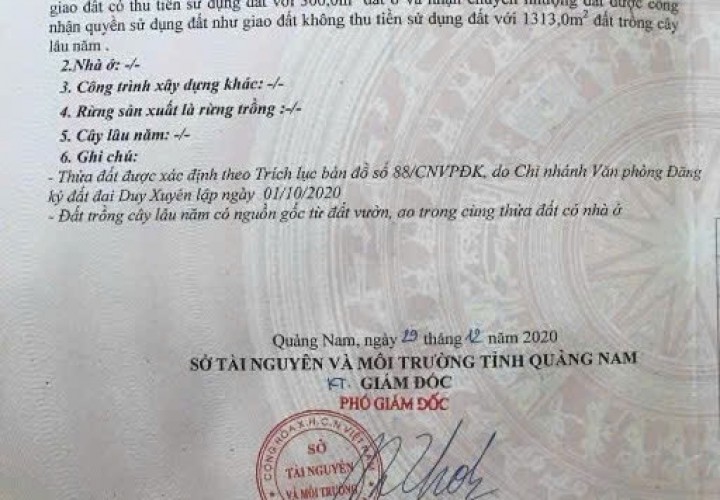 ĐẤT ĐẸP - GIÁ TỐT - Chính Chủ Cần Cần Bán Đất Tại Xã Duy Hải, Huyện Duy Xuyên, Quảng Nam.