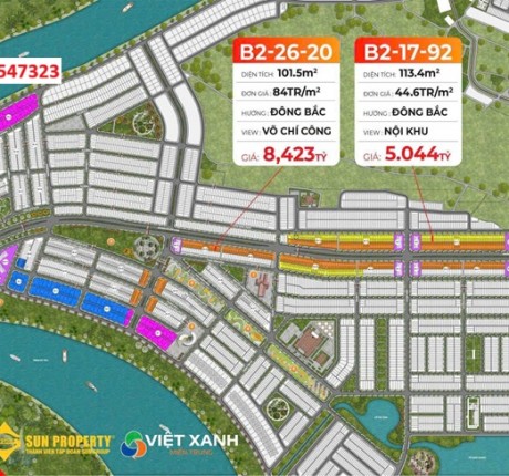 HÀNG HOT VÕ CHÍ CÔNG - Chốt ngay 7 lô đất nền Sun Group mặt tiền Võ Chí Công,TP. Đà Nẵng.