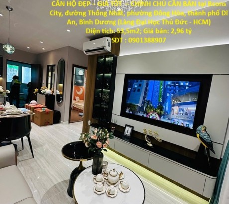 CĂN HỘ ĐẸP – GIÁ TỐT – CHÍNH CHỦ CẦN BÁN tại Bcons City, đường Thống Nhất, phường Đông Hòa