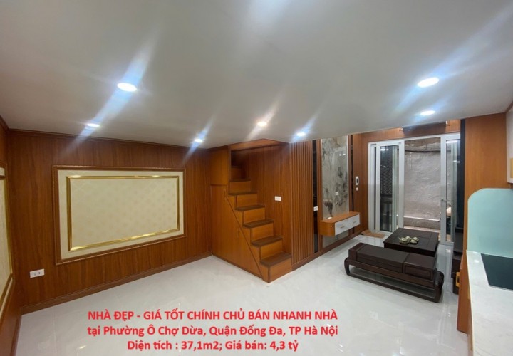NHÀ ĐẸP - GIÁ TỐT CHÍNH CHỦ BÁN NHANH NHÀ tại Phường Ô Chợ Dừa, Quận Đống Đa, TP Hà Nội