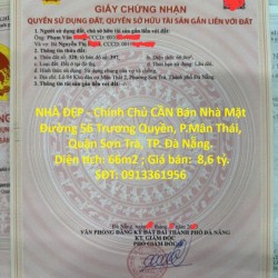 NHÀ ĐẸP - Chính Chủ CẦN Bán Nhà Mặt Đường 56 Trương Quyền, P.Mân Thái, Quận Sơn Trà, TP. Đà Nẵng.