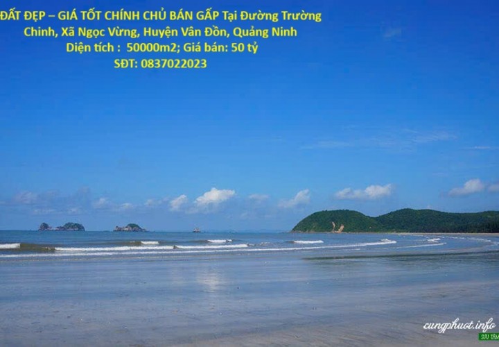ĐẤT ĐẸP – GIÁ TỐT CHÍNH CHỦ BÁN GẤP Tại Xã Ngọc Vừng, Huyện Vân Đồn, Quảng Ninh